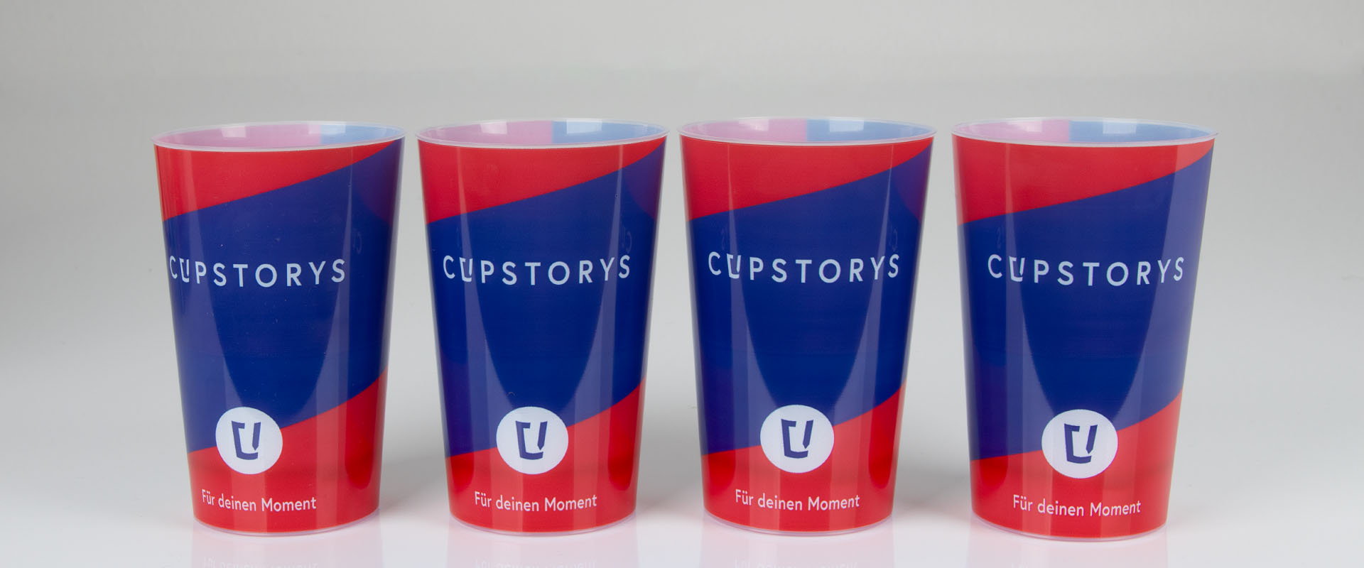 Mehrwegbecher mit Logo bei cupstorys.com bedrucken lassen